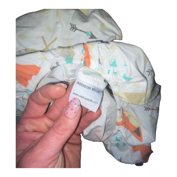 Addison Belle bundle of crib sheet & swaddle blanket woodland animals - Picture 2 of 2